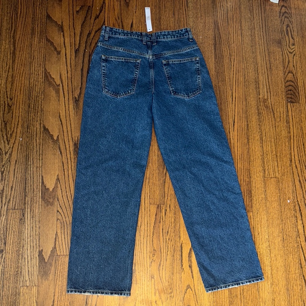 ASOS Blue Wide Leg Jeans with Distressed Details Size 26 - Picture 4 of 6